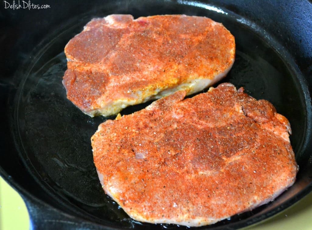 Peach and Mustard Glazed Pork Chops | Delish D'Lites