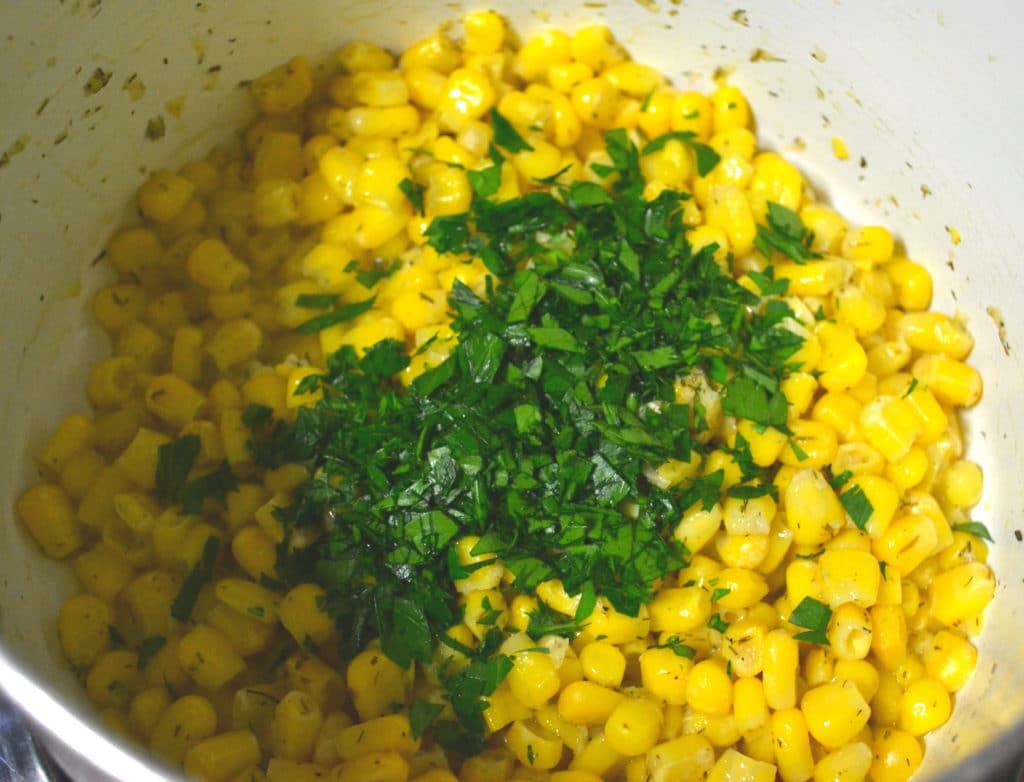 Buttery Garlic and Dill Corn | Delish D'Lites