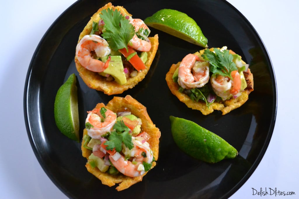 Plantain Cups with Shrimp and Avocado Salad | Delish D'Lites