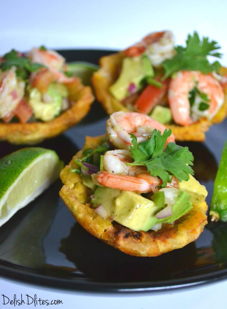 Plantain Cups with Shrimp and Avocado Salad | Delish D'Lites
