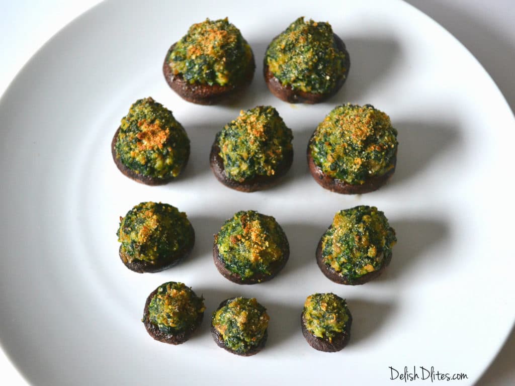 Spinach and Sausage Stuffed Mushrooms | Delish D'Lites