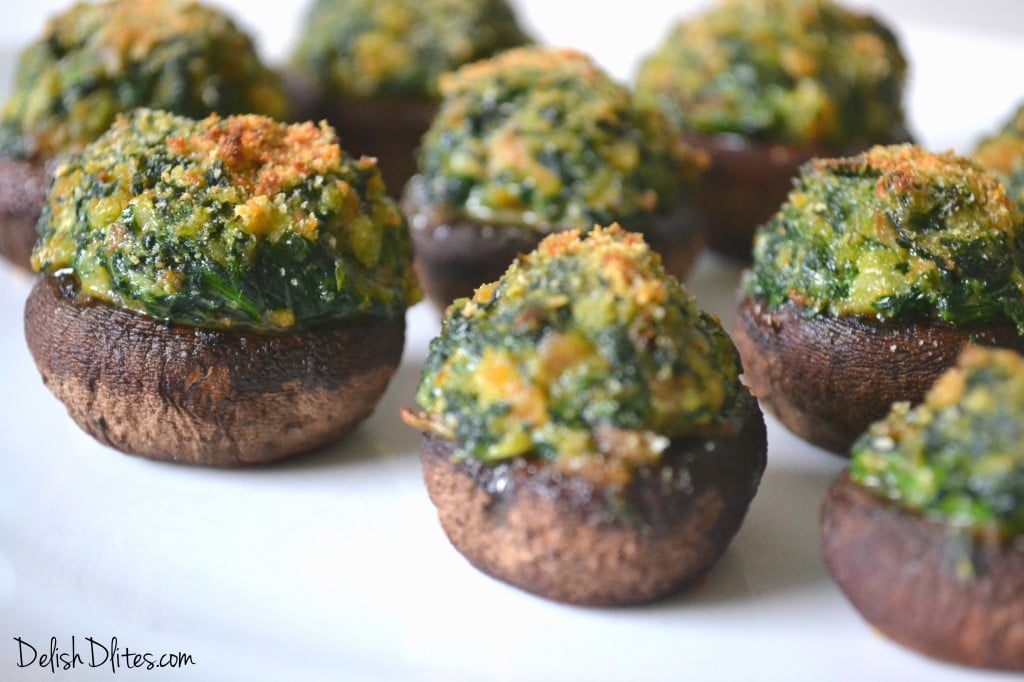 Spinach and Sausage Stuffed Mushrooms | Delish D'Lites