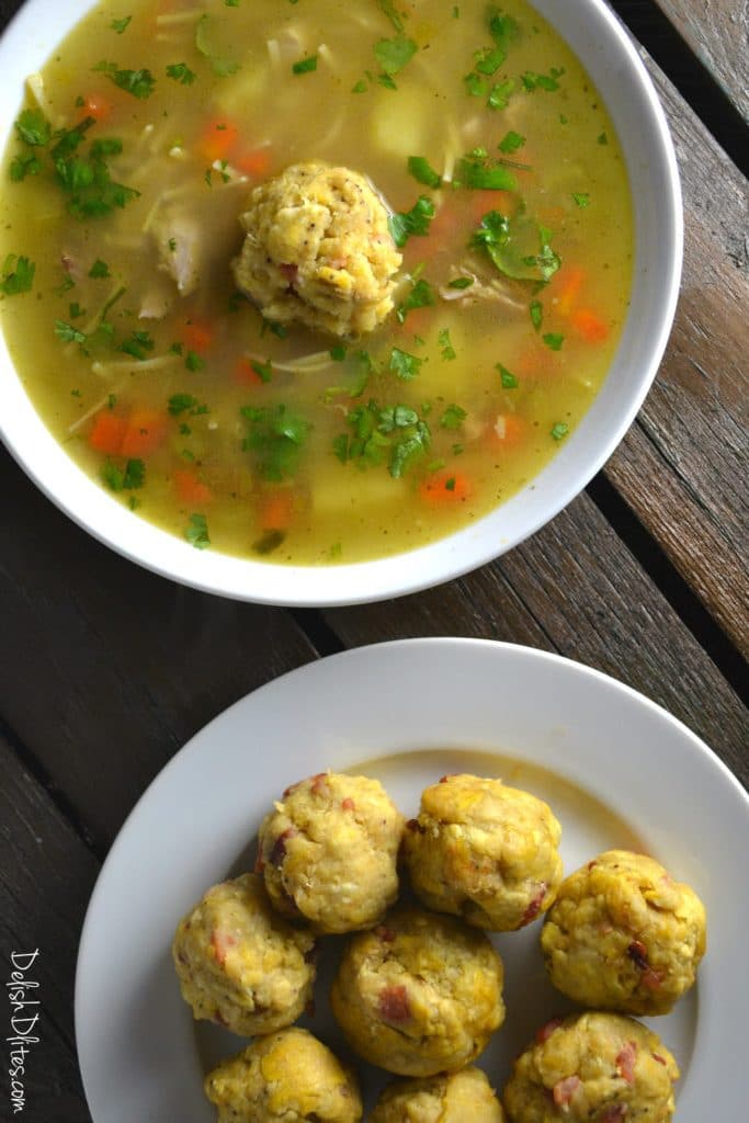 Sopa De Pollo Con Mofongo (Puerto Rican Chicken Soup)