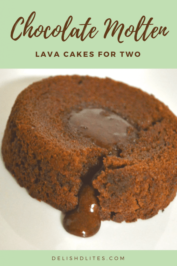Chocolate Molten Lava Cakes for Two | Delish D'Lites