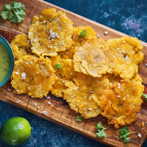 Tostones (Fried Plantains) with MayoKetchup - Delish D'Lites