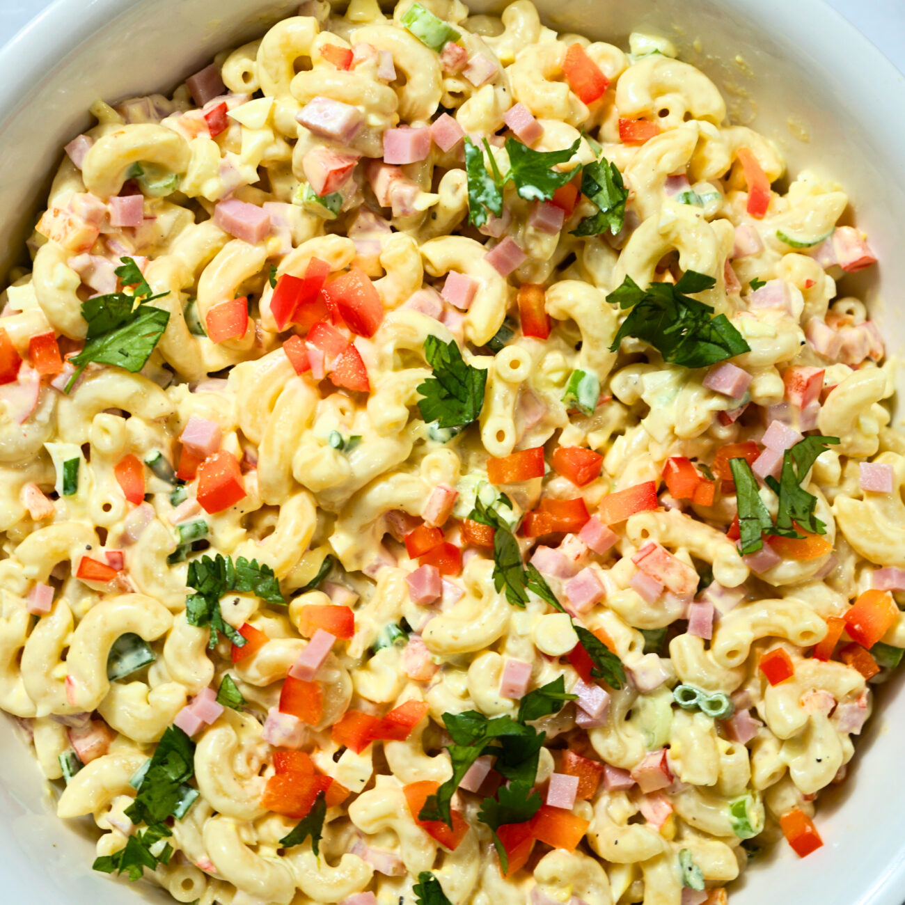 Ensalada De Coditos (Puerto Rican Macaroni Salad) - Delish D'Lites