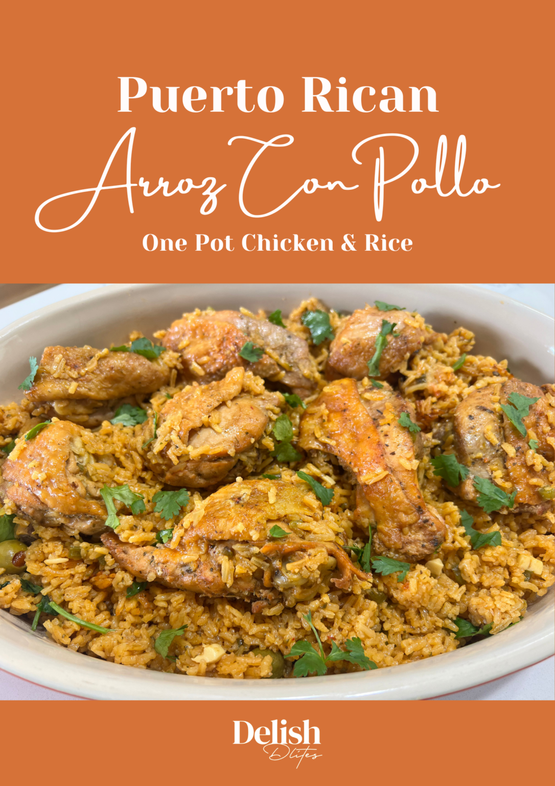 Puerto Rican Arroz Con Pollo (Chicken & Rice) - Delish D'Lites